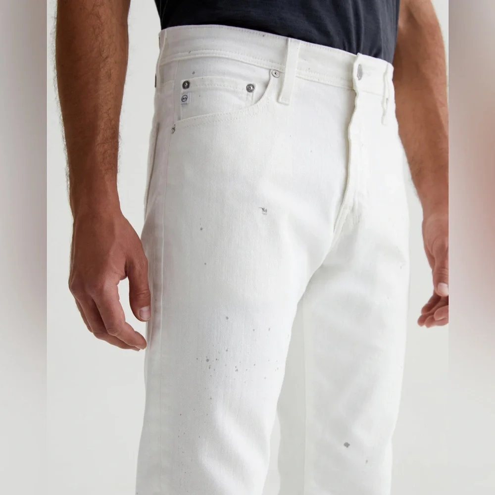 AG Adriano Goldschmied. White Tellis Modern Slim. Size 36. Short.